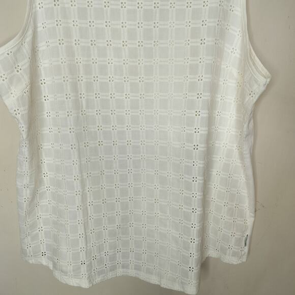 Eddie Bauer Tank Top Eyelet Embroidered Cotton - Picture 3 of 7